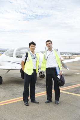 Alex Leung (left) and instructor Zoran Miletic