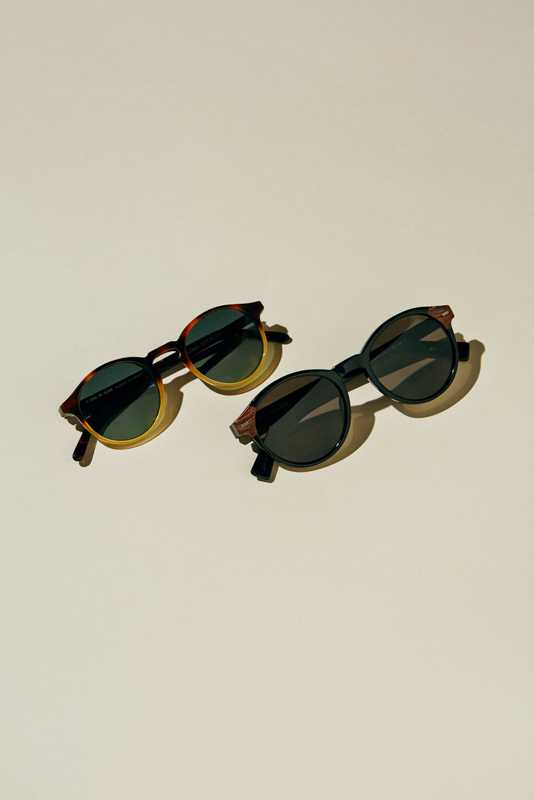 Sunglasses (left to right) by A Kind of Guise,  by Ermenegildo Zegna