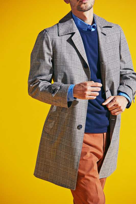 Coat by Orazio Luciano, jumper by Sunspel, shirt by Allege, trousers by PT01