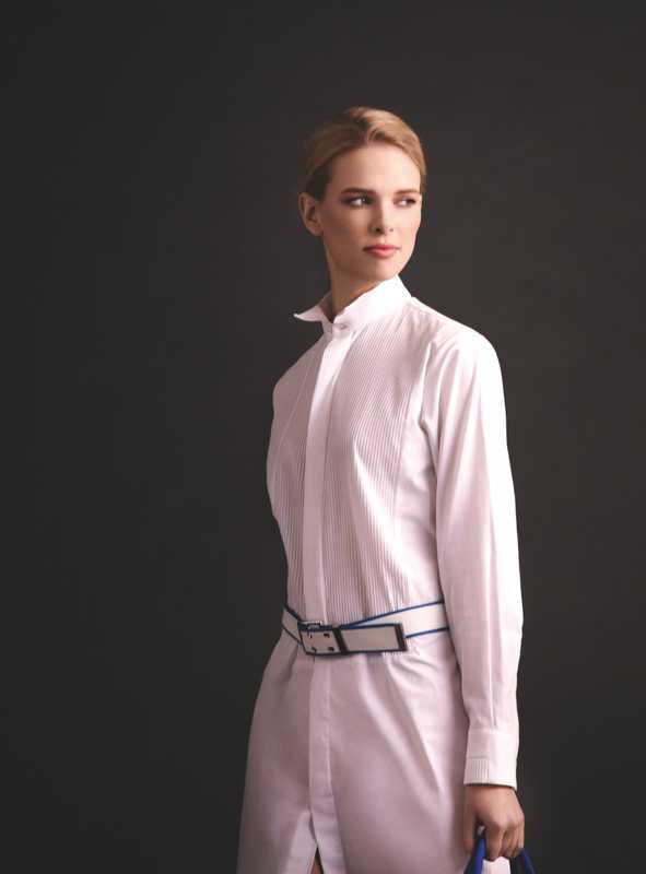 Dress by 1205, belt by Hermès, bag by Roger Vivier