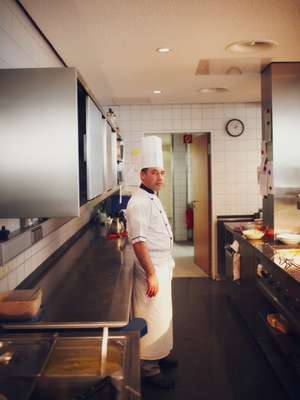 The Munich HQ’s Italian chef, Bruno Mazza