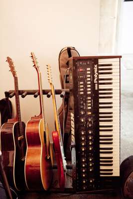 Instruments in Dear's studio