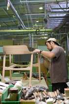 Sanding a Hiroshima chair