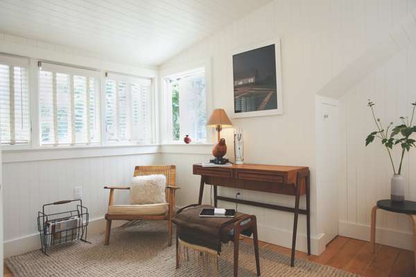 Master bedroom with  Edith Heath’s chair