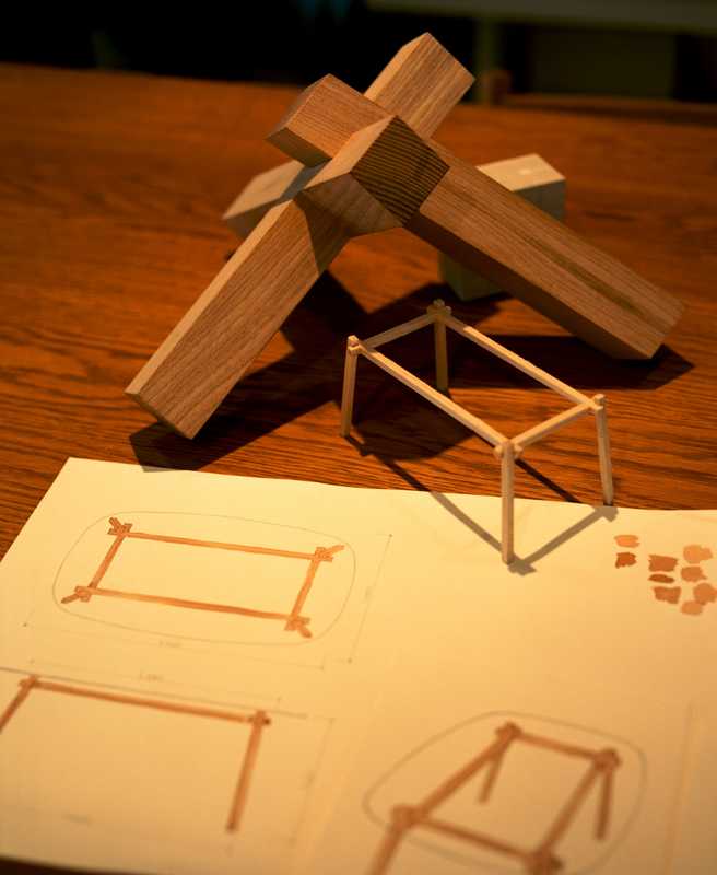 Sketches and models for a new table for Benchmark