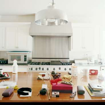 Objects on the artist’s kitchen table