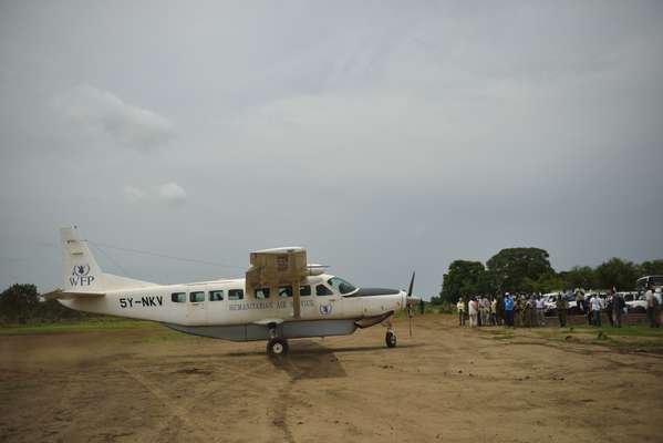 The Elders’ plane lands at Doro airstrip