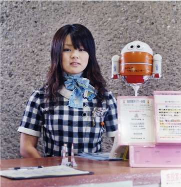 Receptionist at the space museum 