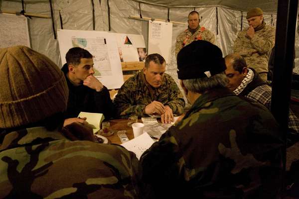 Mountain Viper trainers observe as plans are discussed