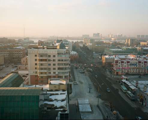 One of the main streets of Blagoveshchensk