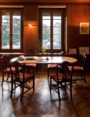 Meeting table in Lamy’s office 