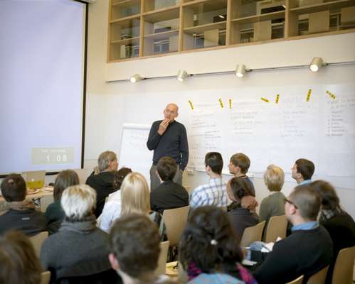 Rem Koolhaas lecturing