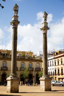 The park’s Roman columns