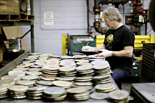 Cymbals in raw form 