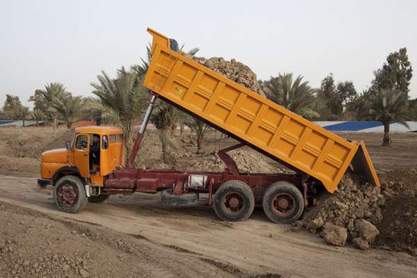 Soil arrives for a beautification project