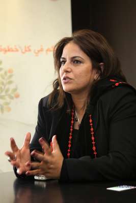 Palestinian tourism minister Khouloud Daibes