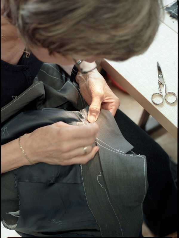 Complicated seams are sewn by hand at Regent