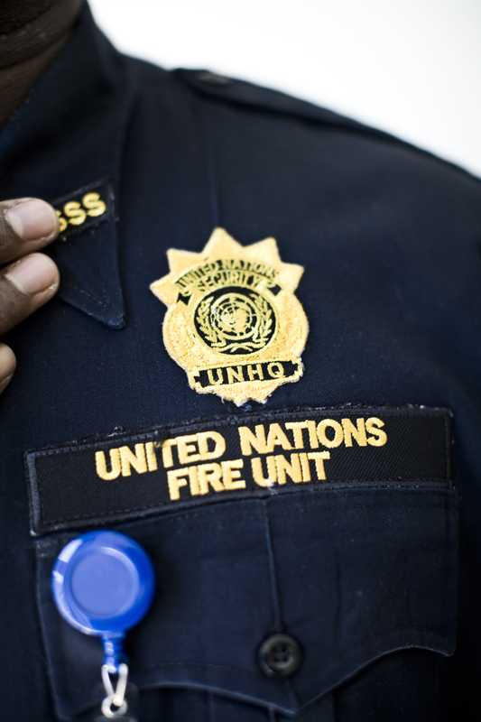 Officer from UN Fire Unit 