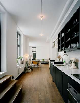 Wester’s open-plan kitchen and living room