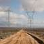 Power lines near the town of Mojave