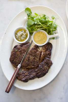 Grilled rib-eye steak