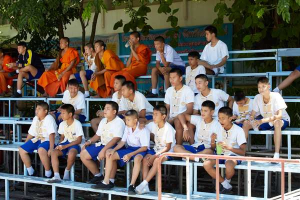 Pupils at the Yupparaj  Wittayalai school