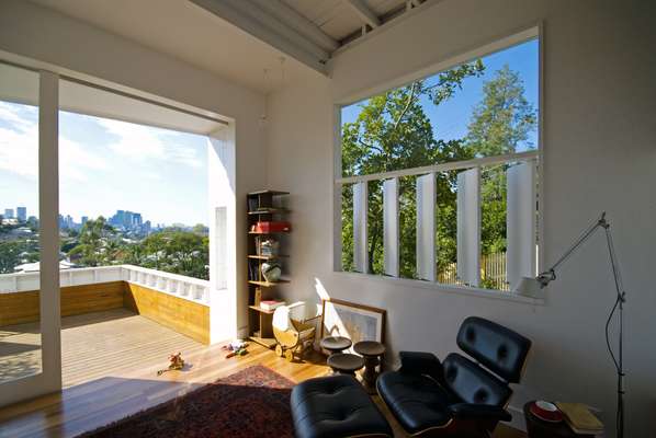 Outside there’s a deck for laid-back urban living and inside are wonderful exposed ceilings