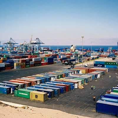 Containers at Aqaba port