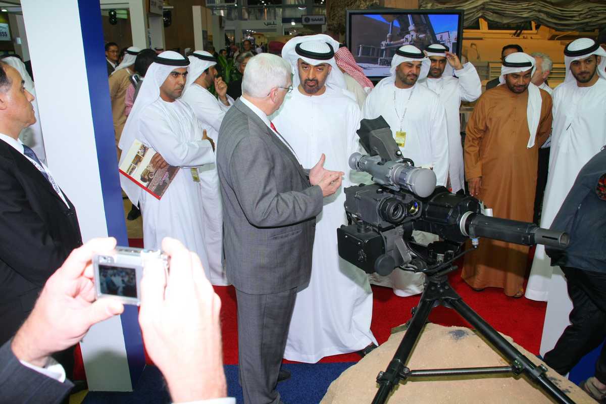Crown Prince of Abu Dhabi Sheikh Mohammed bin Zayed Al Nahyan at the exhibition