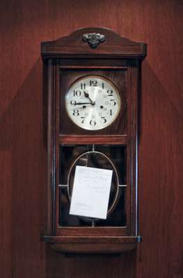 A clock ready for repair
