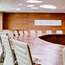 Natural materials are used throughout – the conference room has a custom-made desk and Antonio Citterio’s AC 4 chairs for Vitra