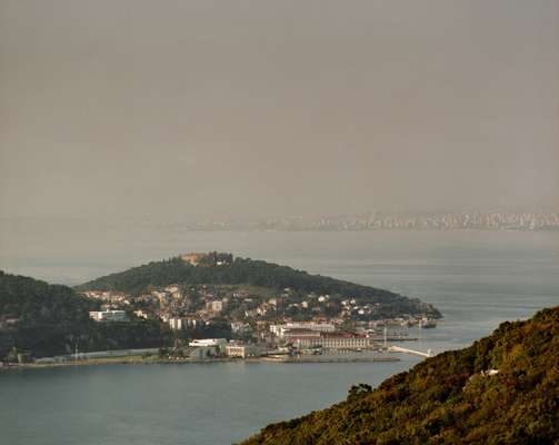 View from the top of Buyukada towards Heybeliada and mainland Istanbul