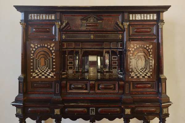 A dresser in the Sala dei Paesaggi
