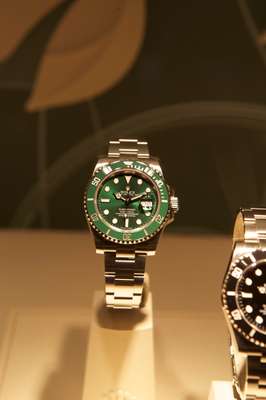 Rolex Submariner in green gold 