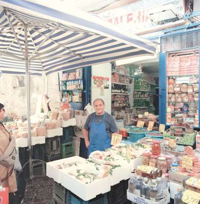 Stallholder at Antignano Market