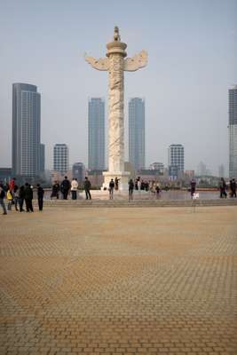 ‘White cloud’ pillar at Xinghai Square