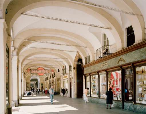 The portici, or arcades, at Piazza San Carlo