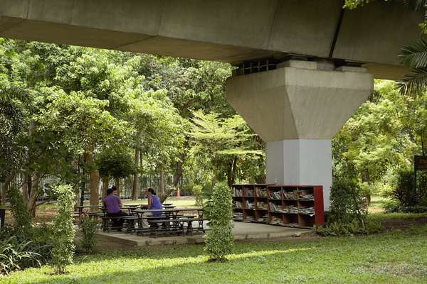 Open-air library at Phayathai Pirom park