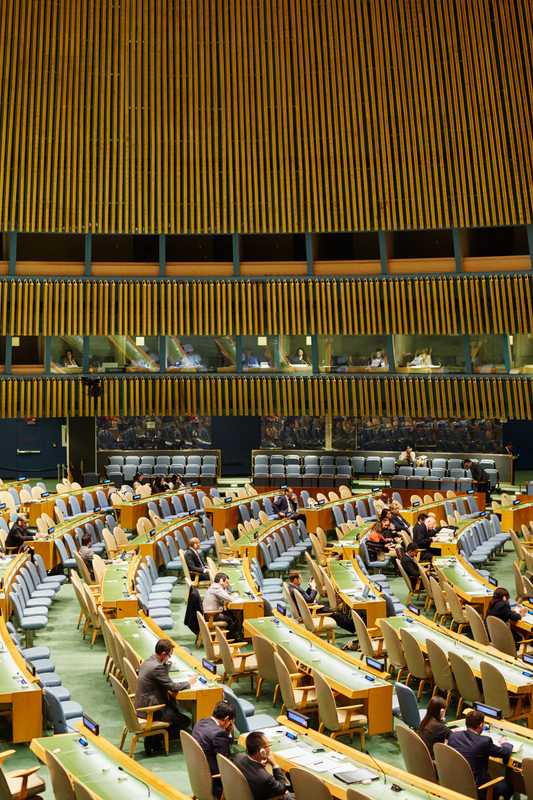 Delegates at the UN General Assembly Hall