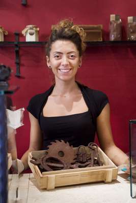 Elisa Fanucci, cashier at artisan shop Caniparoli Cioccolateria