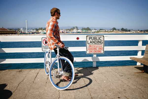 The Roll bike on Santa Cruz pier
