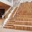 Central wooden staircase