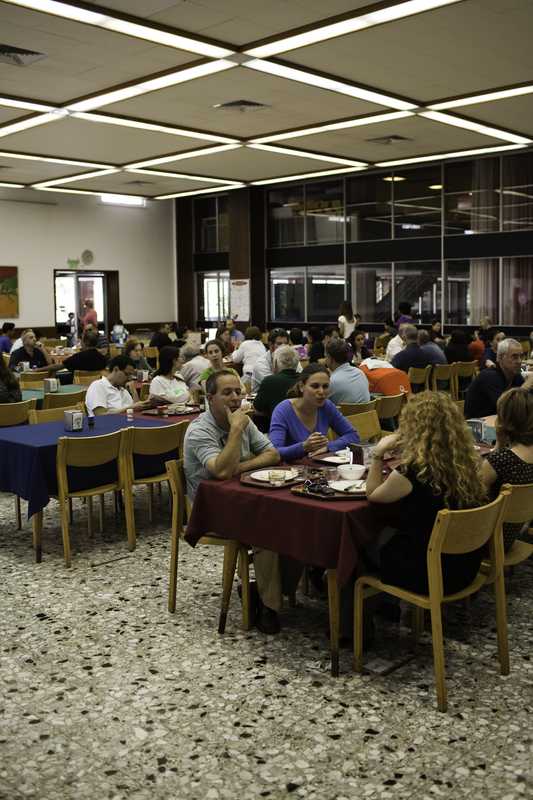 Dinning room of the Maabarot kibbutz 