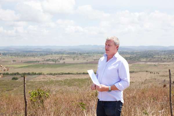 Stephen Purvis on the golf-course site