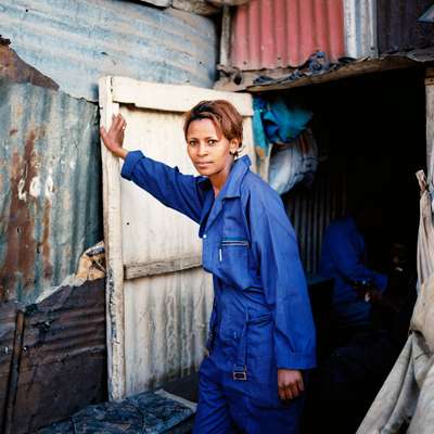 Worker at Medeber market