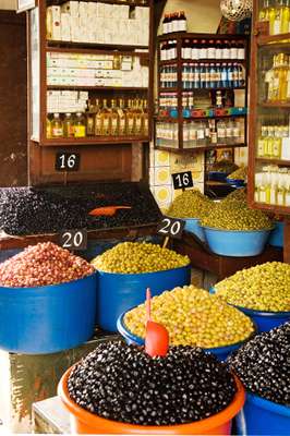Olive stall at Habbous market