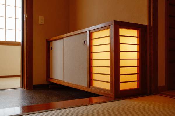 Cupboards with built-in light