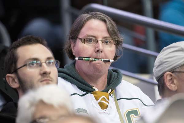 Fan armed with a pen (Knights-branded, of course) and ready to take notes
