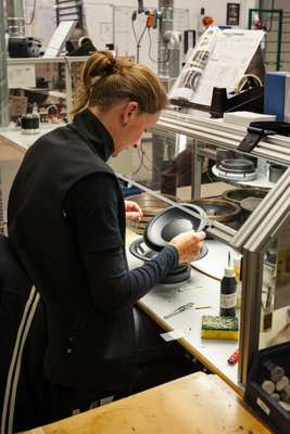 Technician at work in the factory