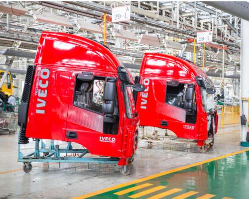 Trucks being prepared to hit the road